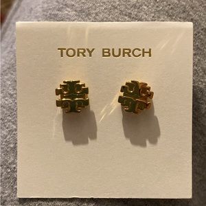 Tory Burch Small Logo Stud Earrings